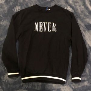 Black crew neck sweater
